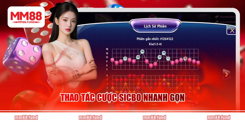 Thao tác cược Sicbo nhanh gọn